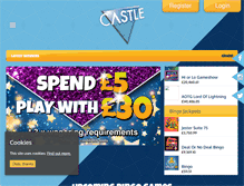 Tablet Screenshot of castlebingo.com